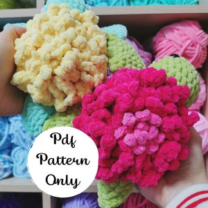 Mini Dahlia and Dandelion turtle crochet pattern, amigurumi flower turtle crochet patterns pdf