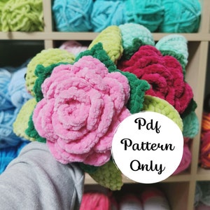 Mini Rose turtle crochet pattern, cute valentine's day crochet pattern, advanced amigurumi pattern pdf