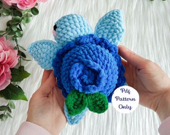 Mini Blueberry Turtle Crochet Pattern - fruit turtles DIY, amigurumi sea creatures, beginner friendly instructions