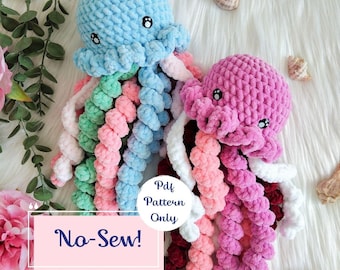No-Sew Jellyfish crochet pattern - sea animals and creatures, beginner friendly amigurumi crochet tutorial