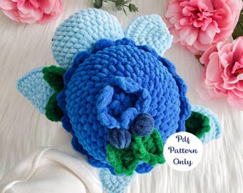 Blueberry Turtle Crochet Pattern - amigurumi PDF, Fruit turtles, DIY crochet, beginner friendly