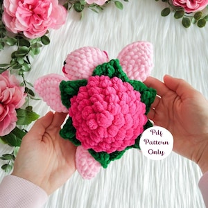 Mini Raspberry turtle crochet pattern - Amigurumi PDF, Fruit Turtles, DIY Crochet, Easy Pattern for Beginners
