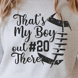 Football Mom Svg, That’s My Boy Out There Svg, Cheer Mom, Biggest Fan, Funny Football Svg, Football Shirt Svg for Cricut & Silhouette