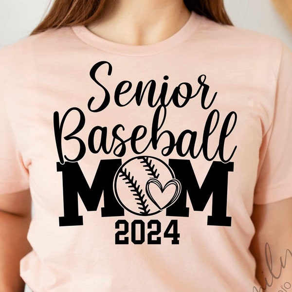 Senior baseball mom 2024 svg, Baseball Mom svg