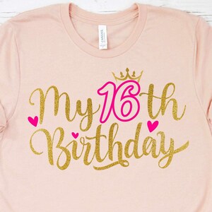 Mein Sechzehnter Geburtstag svg, 16th svg, Happy Birthday svg, Birthday squad, Girls birthday Svg, Cut File für Cricut und Silhouette