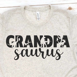Abuelo saurio Svg, Dinosaurio T-Rex Svg, Abuelo Svg, Archivo de corte para Cricut y Silhouette
