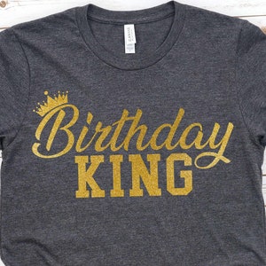 Rey del cumpleaños Svg, cumpleaños de niño Svg, abuelo Svg, camiseta del rey del cumpleaños Svg, archivo de corte para Cricut y Silhouette