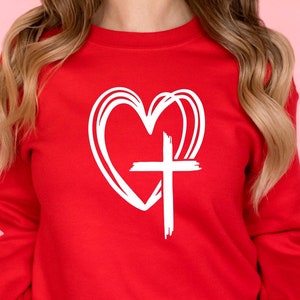 Cross in Heart Svg, Heart Cross Svg, Heart Cross Png, Christian Clipart, Christian Cut File, Faith Svg, Christian Svg, Christian Designs