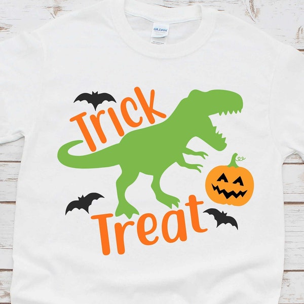 Trick Rawr Treat Svg, Kids Halloween Svg, Funny Kids Svg, Halloween Dinosaur, Boy Spooky Svg