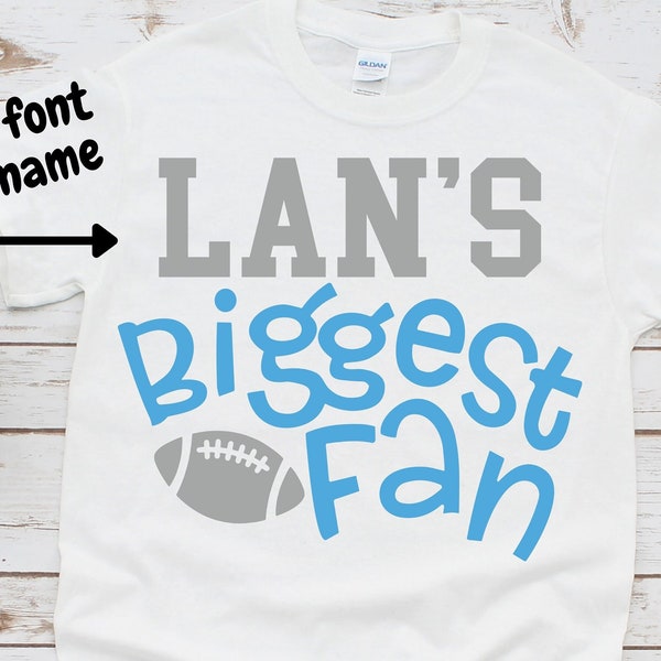 Football biggest fan Svg, Football SVG, Football iron on mom sign, football mom svg, Cut File For Cricut and Silhouette