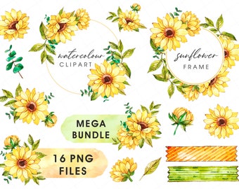 Download Sunflower Watercolor Etsy