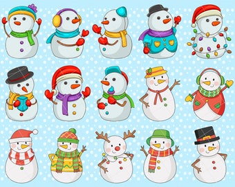 Cute Snowman Clipart Etsy Cute Snowman Clipart Etsy