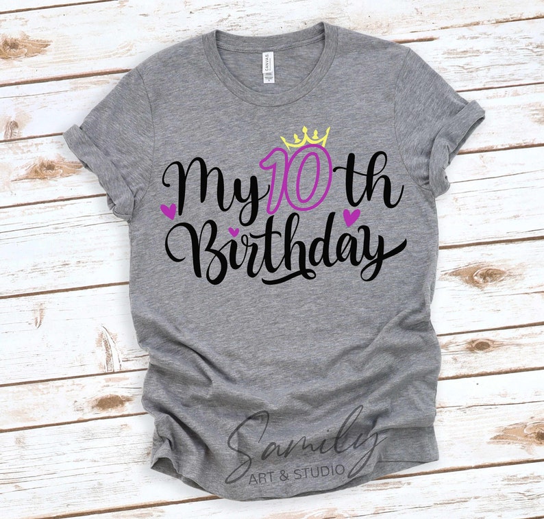 My Tenth Birthday Svg 10th birthday svg Happy Birthday svg Etsy