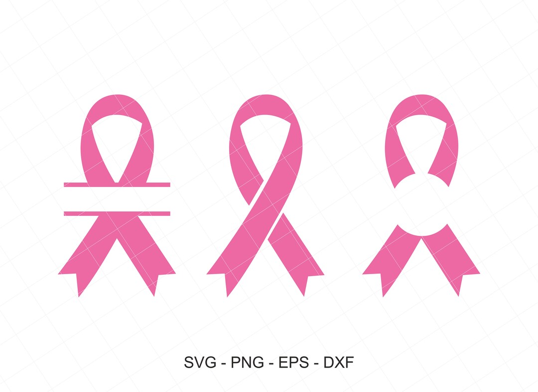 Cancer Ribbon SVG, Pink Ribbon Svg, Cancer Ribbon Monogram Svg, Pink ...