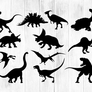 Lindo dinosaurio svg, clipart de dinosaurio, silueta de dinosaurio svg, dinosaurio para niños svg, t-rex svg, dino svg, archivos svg todo en uno