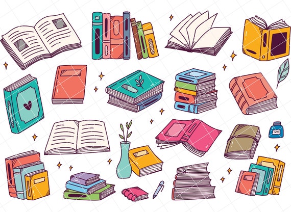 Book Clipart Books Clipart School Clipart Book Clip Art | Etsy Ireland