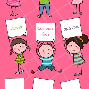 Cartoon Kinder Clipart, Cartoon Kinder png handgezeichnete Cartoon Kinder Clipart, Kinder Clipart, Schulkinder Clipart, Schulkinder Clipart Bild 3