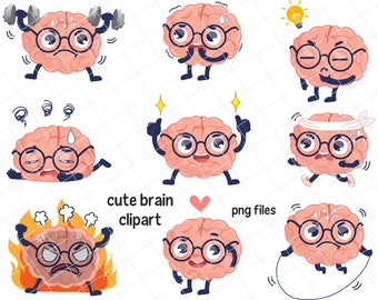 Gehirn Clipart, Gehirn Clip Art, Gehirn Png, sofortiger Download