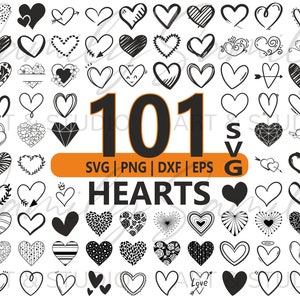 cuore svg, cuore disegnato a mano SVG, cuori scarabocchiati svg, san valentino svg, file di taglio dell'amore per Cricut Silhouette