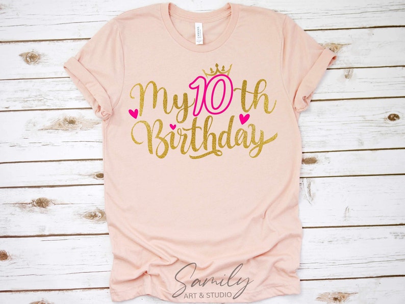 My Tenth Birthday Svg 10th birthday svg Happy Birthday svg Etsy