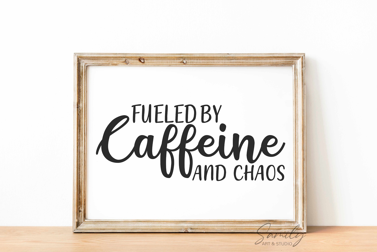 Fueled By Caffeine and Chaos svg coffee svg Chaos svg | Etsy