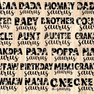 Família Saurus Mega Bundle Svg, Mama Saurus Svg, Família correspondente Svg, Dinossauro Svg, Família Saurus Svg, Família Dinossauro Svg, Arquivos Svg para Cricut