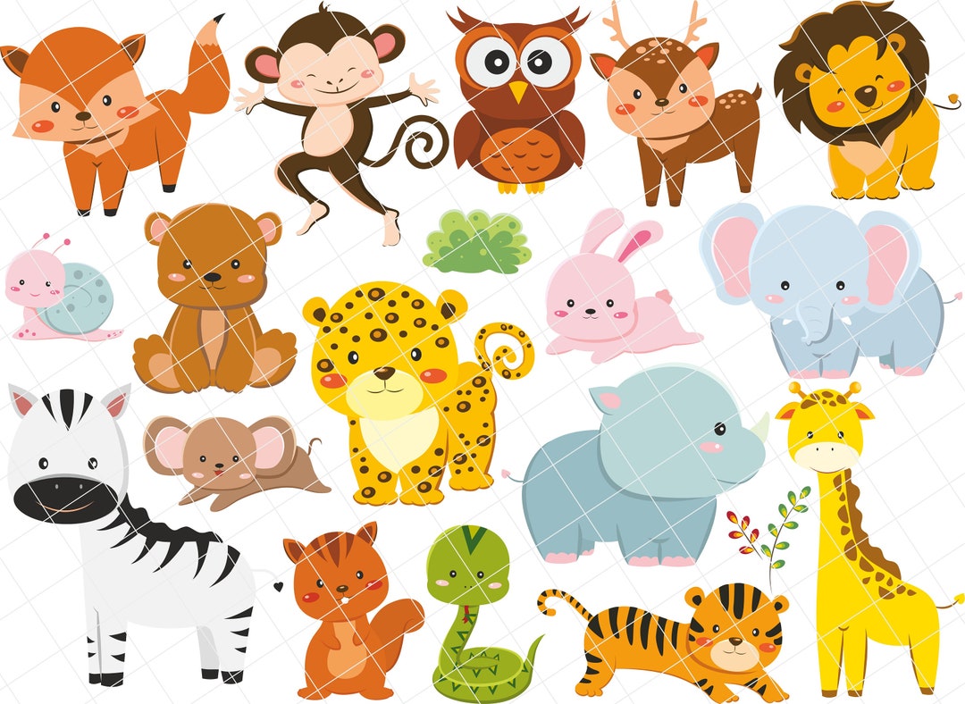 Animals Clipart, Cute Animals Clipart, Jungle Animals Clipart, Animals Clip Art, Animals Png ...