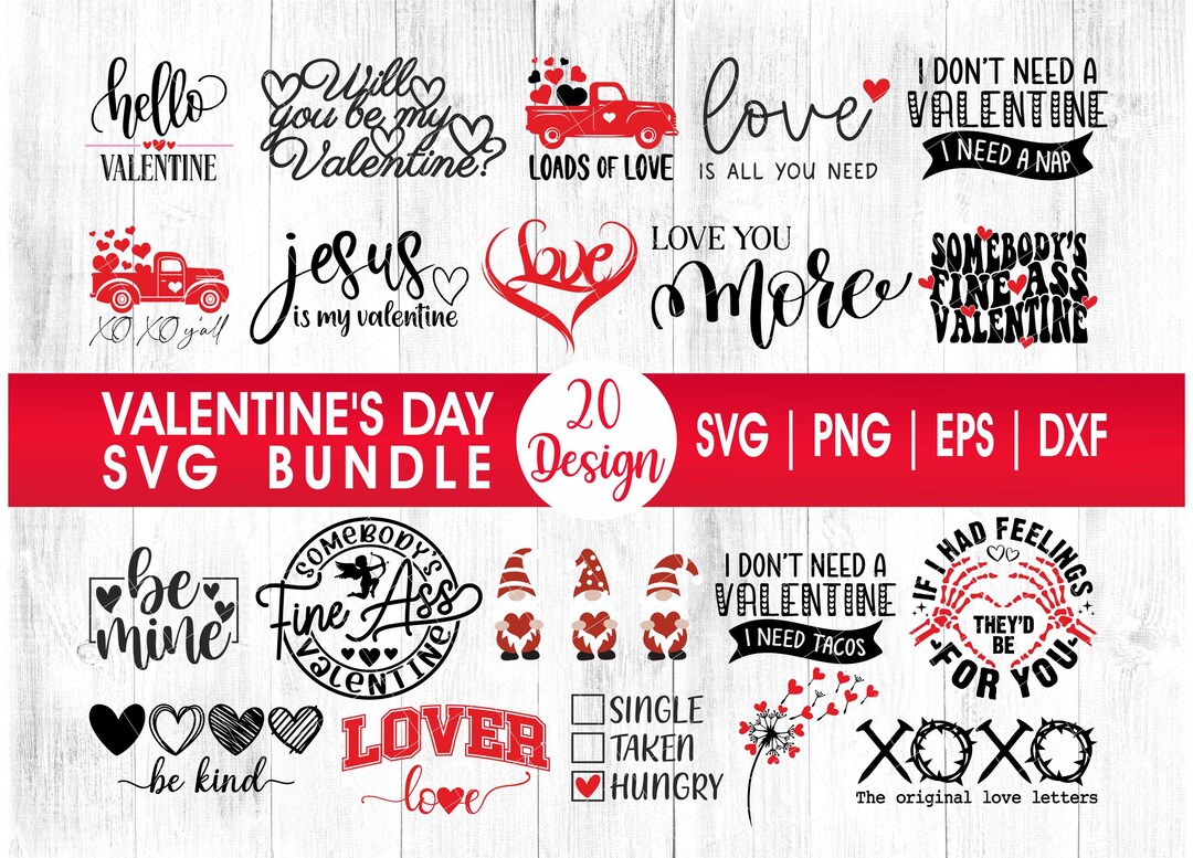 Valentines Day SVG Bundle, Valentine Shirt SVG for Cricut, Love Svg - Etsy