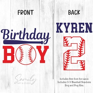 Baseball Birthday Boy Svg, Baseball Numbers Svg, Baseball First Birthday Svg, Compleanno Ragazzi Svg, File Tagliato Per Cricut