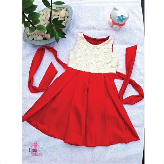 white red frock