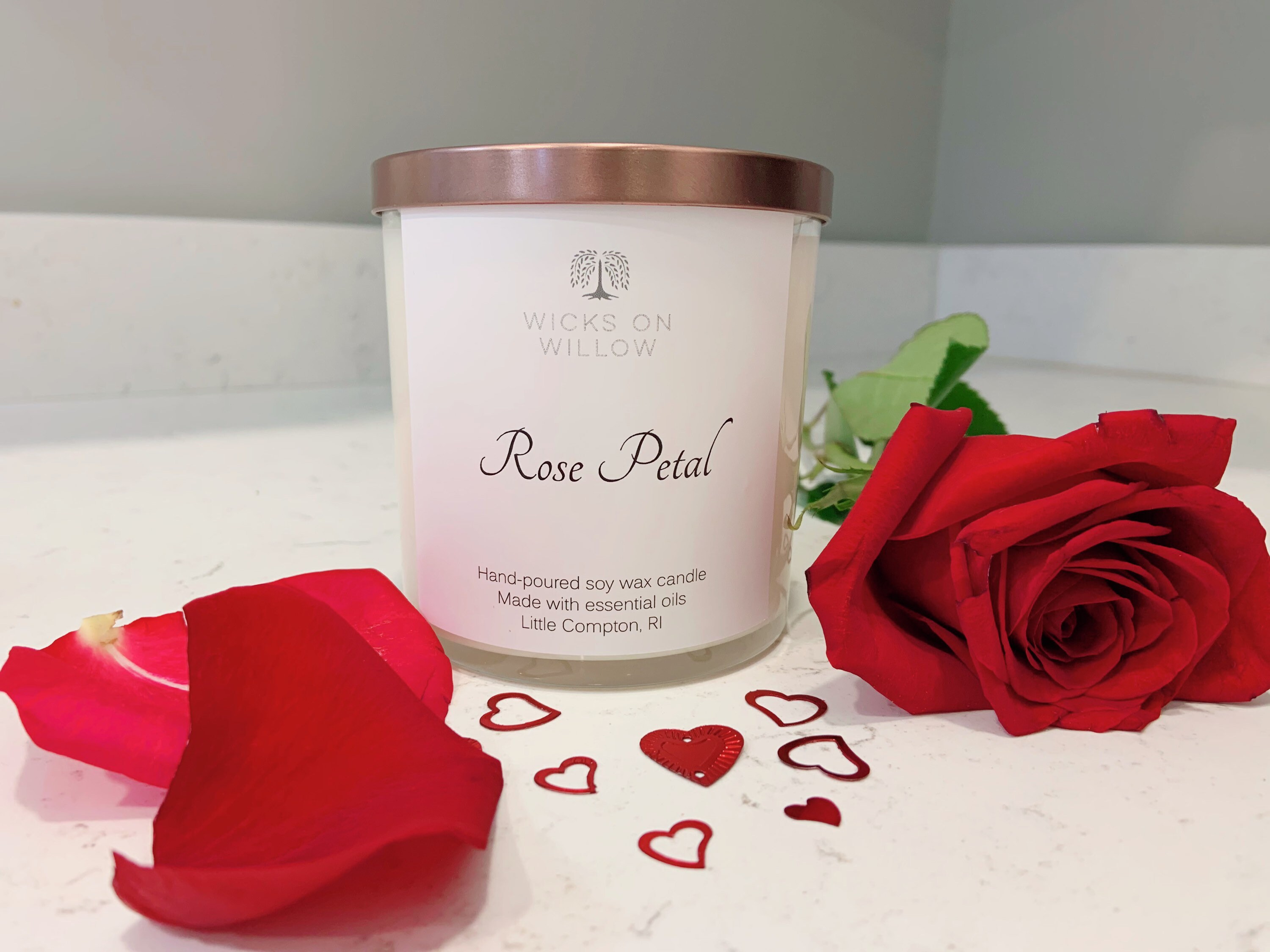 Rose Petal candle Etsy