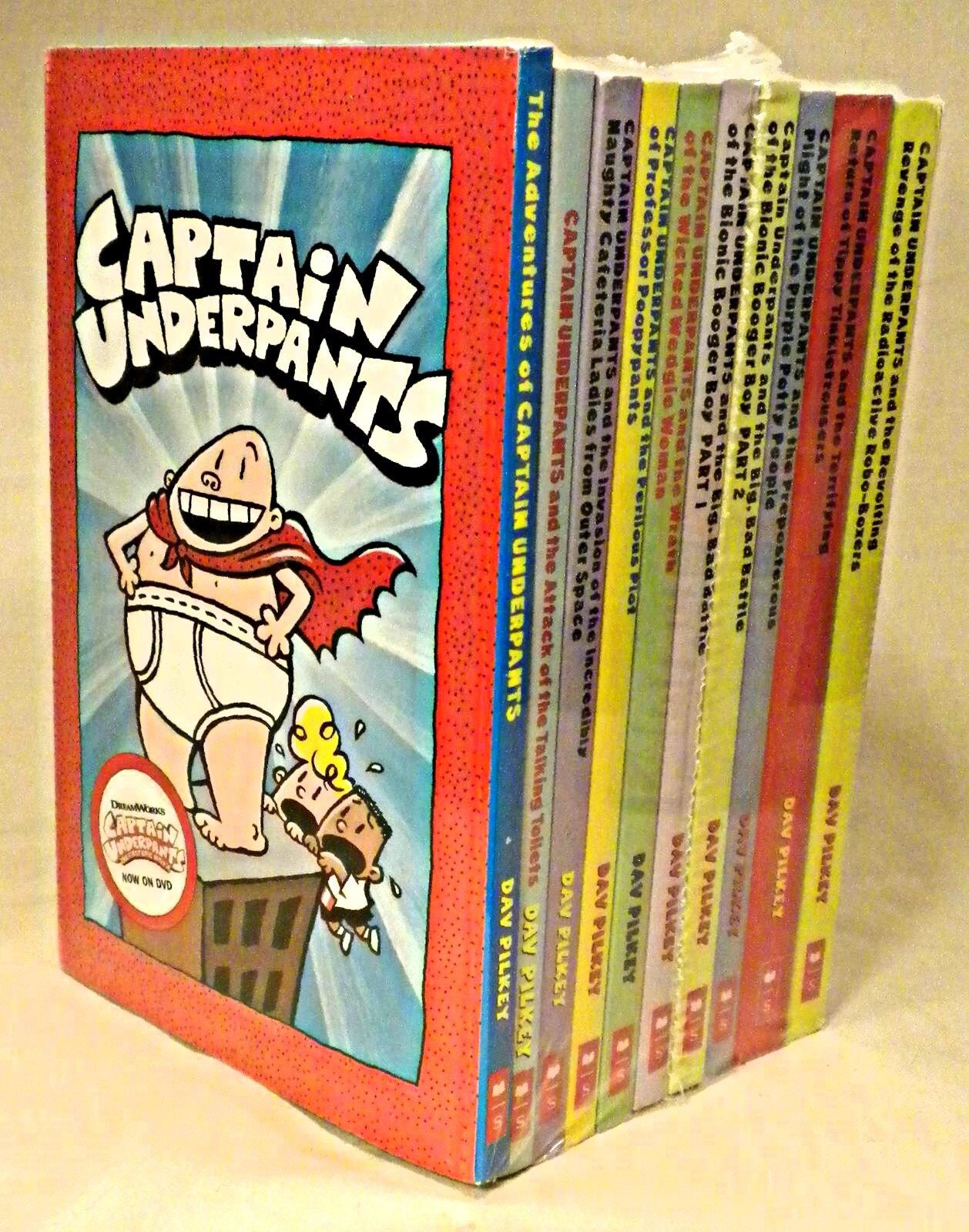 NEW, Captain Underpants: 10 Book Collection Set, Dav Pilkey