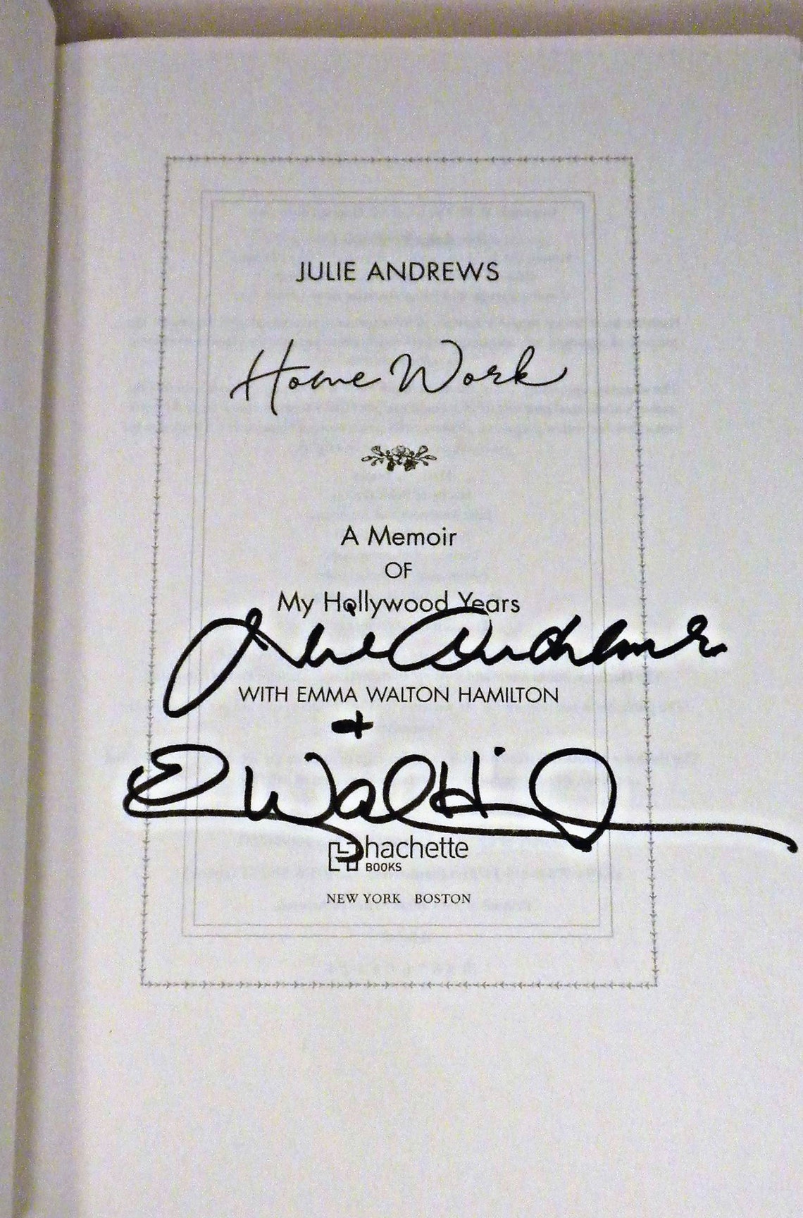 SIGNED Julie Andrews Julie Andrews Emma Walton Hamilton Etsy