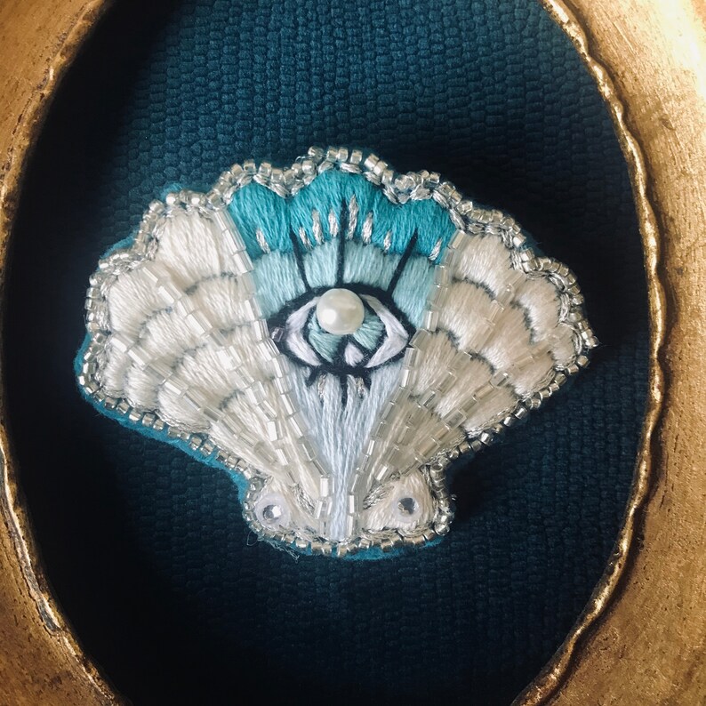 Seashell brooch