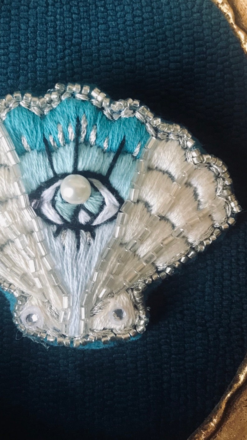 Seashell brooch