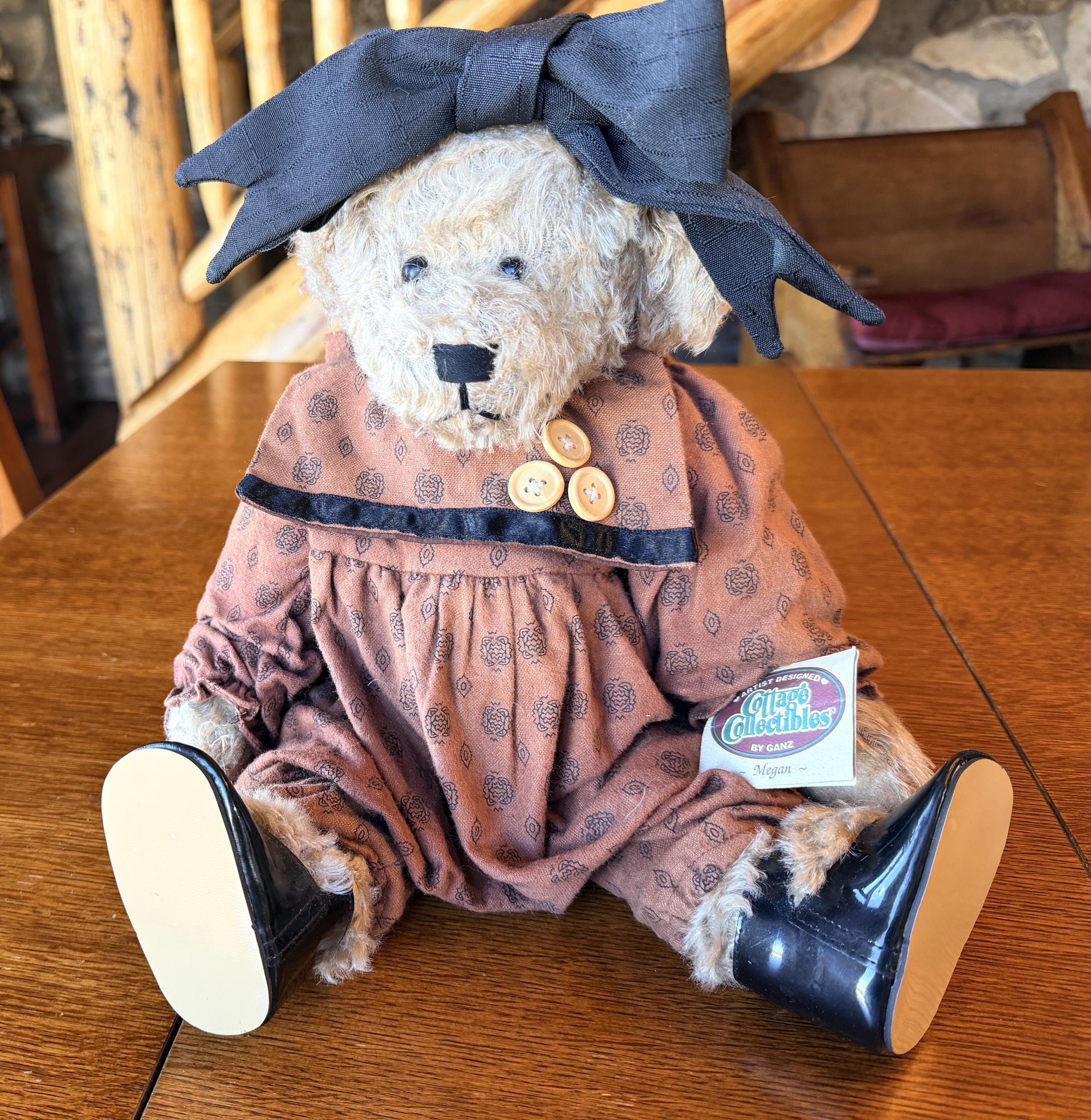 cottage collectibles ベアー大 COTTAGE COLLECTIBLES Miniatures by Ganz SAMSON the Bear in Pouch w