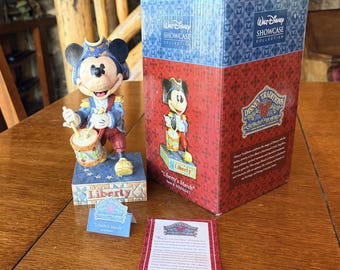 Rare 2005 Jim Shore Disney Traditions Liberty’s March Mickey Mouse Figurine 4004047 | America 250th Semiquincentennial Patriotic Collectible