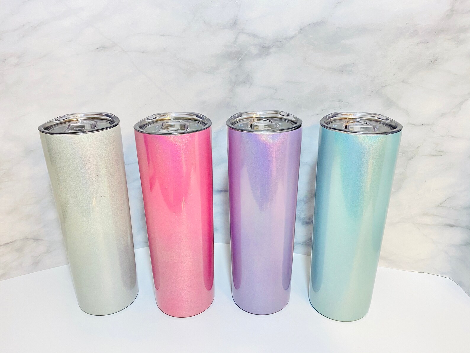 STRAIGHT Blank 20oz Skinny Glitter Tumbler Sublimation Skinny Etsy