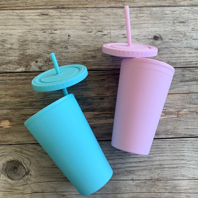 Customizable Blank Tumblers 16 oz Matte Tumblers Double Wall Etsy
