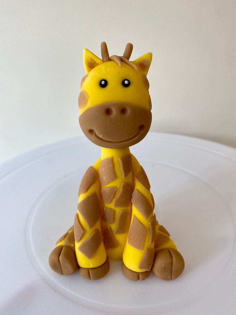 Fondant Jungle Animal Cake Toppers Etsy UK