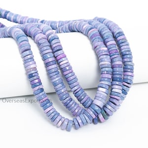 Lavendel Schattierte Opal Glatte Heishi Perlen - 8 mm Natürliche Lavendel Opal Reifen Perlen, Edelstein Perlen für die Schmuckherstellung, Pastell Opal Perlen 16 &quot;