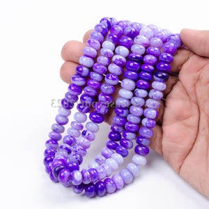 Natural Shaded Blue Opal Beads, AAA Quality Blue Opal 8-9 mm Rondelle Beads, Blue Opal Smooth Gemstone Beads, Handmade Opal Wholesale Beads