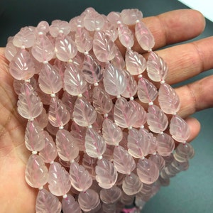 Rose Quartz Carving Pear Shape Beads | Briolette Carving Rose Quartz | Natural Rose Quartz Beads | AAA Beautiful Rose Quartz Beads |