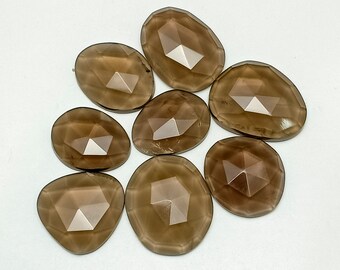 Smoky Quartz Round Rose Cut Calibrated Loose Gemstones Smoky Quartz Round Rose Cut Calibrated Loose Gemstones