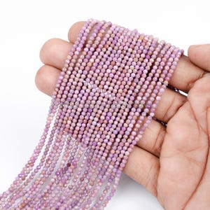 Phosphosiderite Beads, Top Quality Phosphosiderite 3 mm Round Shape Beads, Phosphosiderite Faceted Beads, Phosphosiderite Gemstone Beads