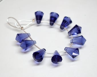 Iolith Color Lab Quarz Facettierte Fancy Tropfen Edelstein 12x7 mm Ca. Briolette Perlen 5 Paar, Schmuckherstellung Briolette