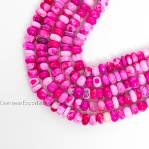 Beautiful Pink Shaded Opal 8-9 mm Rondelle Beads For Jewelry Making Beads & Supplies Gemstone Opal Beads For Jewelry Necklace Beads, 16 Inch