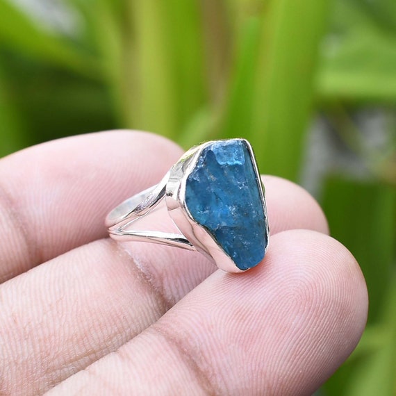 Sterling Silver and Natural stone Free Form Ring Size