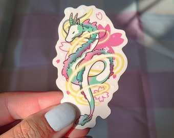 Aesthetic Dragon Anime Sticker - Anime Stationery, Cute Sticker for Laptop Water Bottle Bumper Car