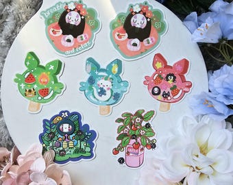 Japanese Anime Food Sticker - Kawaii Spring Anime Sticker for Water Bottle Car Laptop